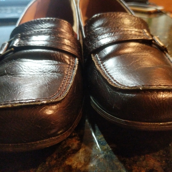 Loafers Life Stride Womens Size 8 10M Shoes Patent Brown Slip-on Shoe Monk Strap - Picture 14 of 16